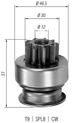 Hammaspyörä, käynnistys MAGNETI MARELLI 940113020185