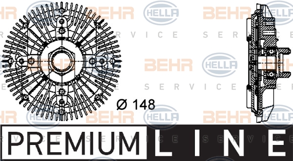 Kytkin, jäähdytystuuletin HELLA 8MV 376 732-411