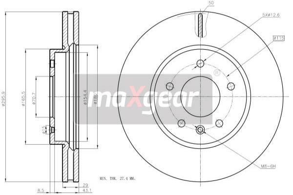 Jarrulevy MAXGEAR 19-2369MAX