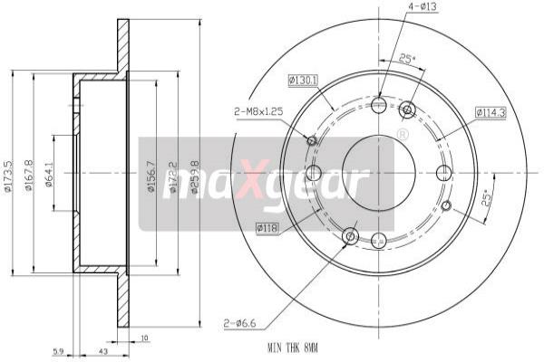 Jarrulevy MAXGEAR 19-0931