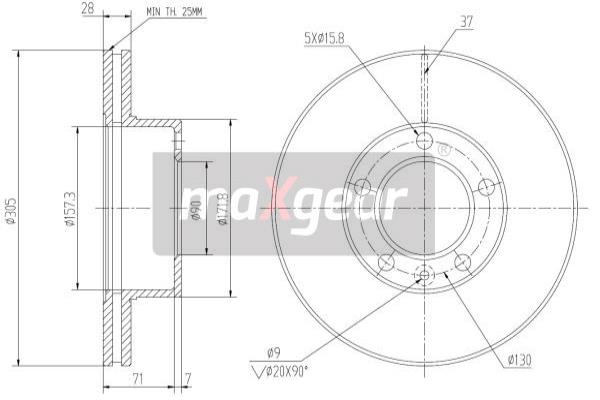 Jarrulevy MAXGEAR 19-0810