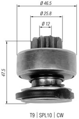 Hammaspyörä, käynnistys MAGNETI MARELLI 940113020329