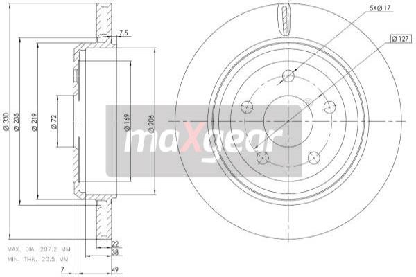 Jarrulevy MAXGEAR 19-3225