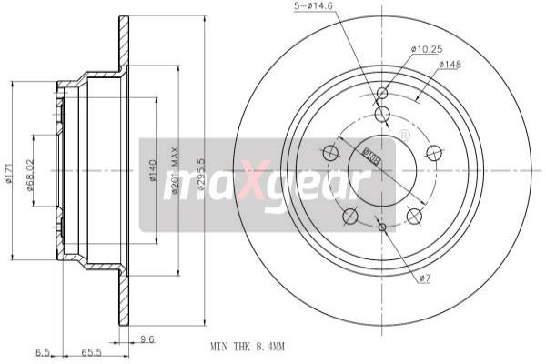 Jarrulevy MAXGEAR 19-0975MAX