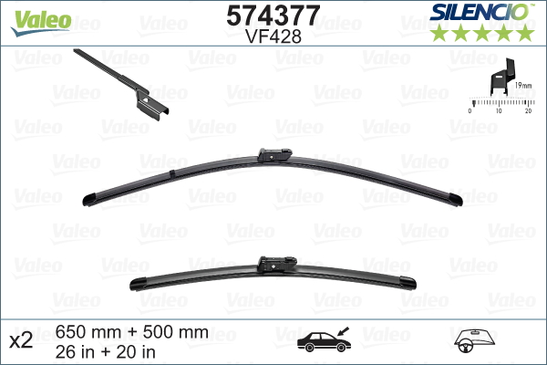 Pyyhkijänsulka VALEO 574377