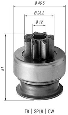 Hammaspyörä, käynnistys MAGNETI MARELLI 940113020176