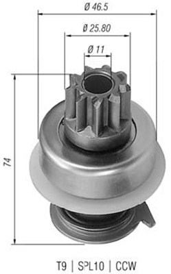 Hammaspyörä, käynnistys MAGNETI MARELLI 940113020062