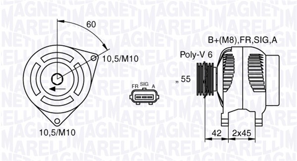 Laturi MAGNETI MARELLI 063377416010