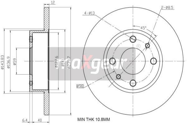Jarrulevy MAXGEAR 19-1010