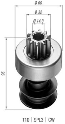 Hammaspyörä, käynnistys MAGNETI MARELLI 940113020026