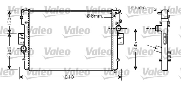 Jäähdytin,moottorin jäähdytys VALEO 734448