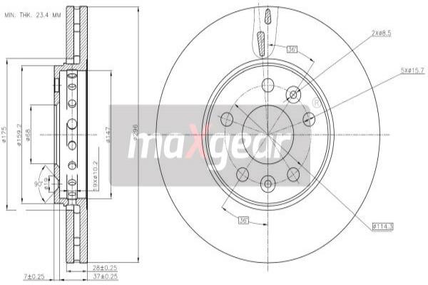 Jarrulevy MAXGEAR 19-3241MAX