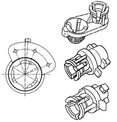 Pidike, ajovalojensäätö-säädin HELLA 8HG 183 586-001