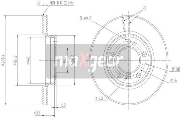 Jarrulevy MAXGEAR 19-0690