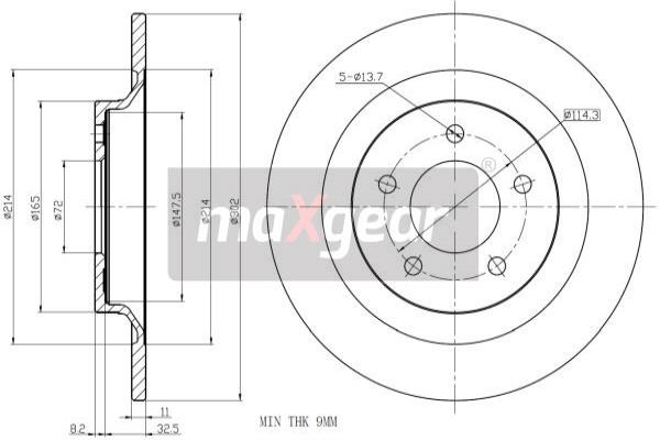 Jarrulevy MAXGEAR 19-2497MAX
