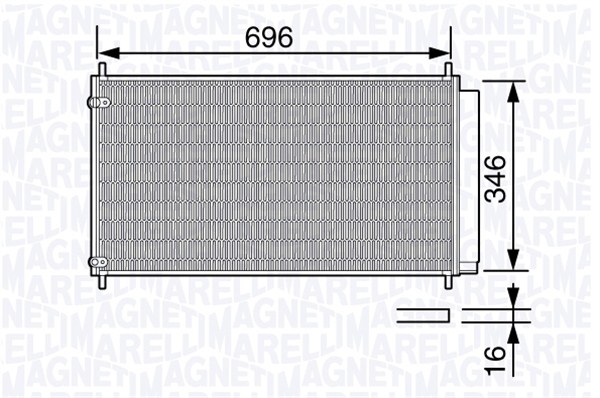 Lauhdutin, ilmastointilaite MAGNETI MARELLI 350203685000