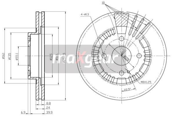 Jarrulevy MAXGEAR 19-0942