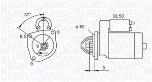 Käynnistin, ALFA ROMEO,FIAT,LANCIA,SUZUKI, 46473784, 60814911