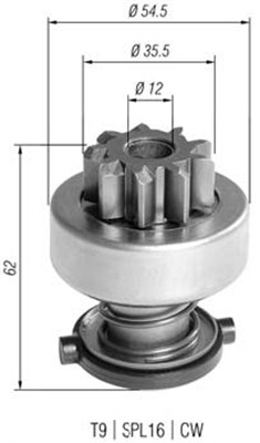Hammaspyörä, käynnistys MAGNETI MARELLI 940113020392