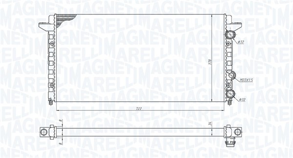 Jäähdytin,moottorin jäähdytys MAGNETI MARELLI 350213189200