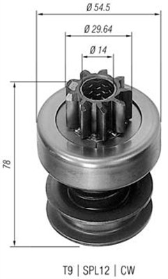 Hammaspyörä, käynnistys MAGNETI MARELLI 940113020049