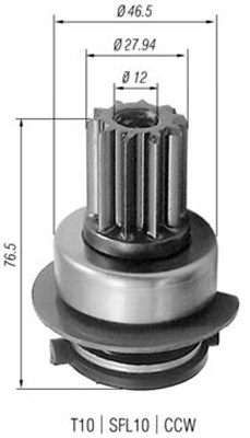 Hammaspyörä, käynnistys MAGNETI MARELLI 940113020223