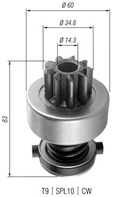 Hammaspyörä, käynnistys MAGNETI MARELLI 940113020358