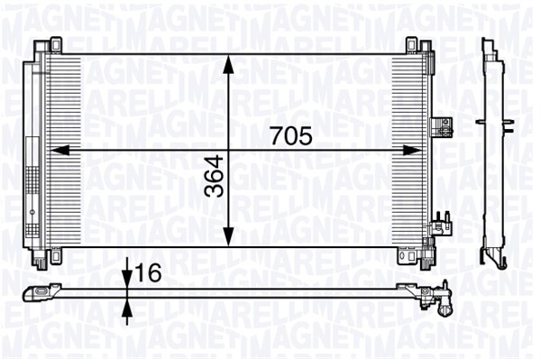 Lauhdutin, ilmastointilaite MAGNETI MARELLI 350203724000