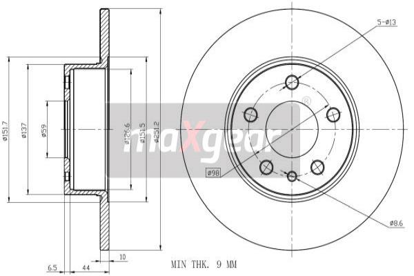 Jarrulevy MAXGEAR 19-0981