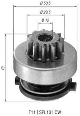 Hammaspyörä, käynnistys MAGNETI MARELLI 940113020366