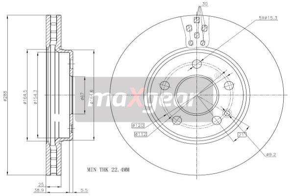 Jarrulevy MAXGEAR 19-1796MAX