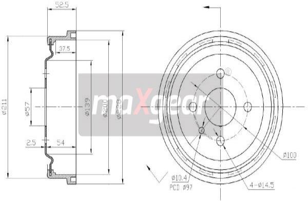 Jarrurumpu MAXGEAR 19-0825