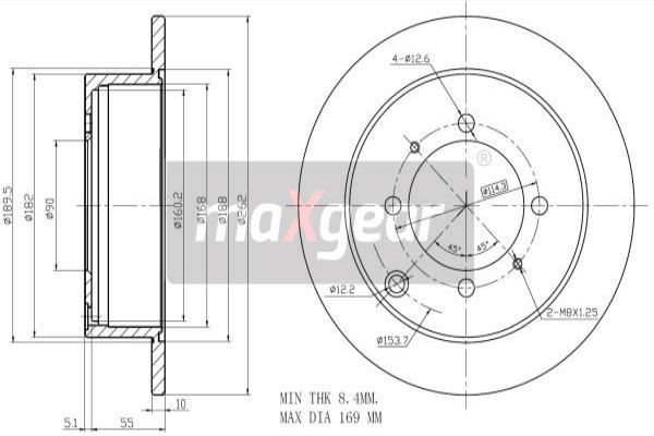 Jarrulevy MAXGEAR 19-2557