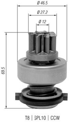 Hammaspyörä, käynnistys MAGNETI MARELLI 940113020340
