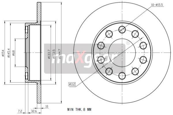 Jarrulevy MAXGEAR 19-1213