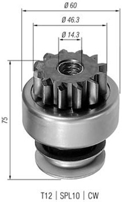 Hammaspyörä, käynnistys MAGNETI MARELLI 940113020082