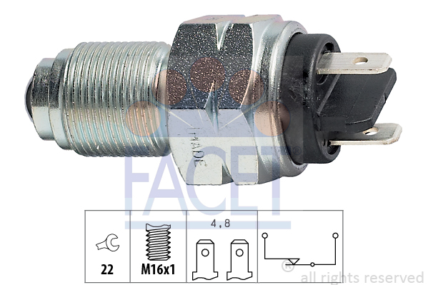 Kytkin, peruutusvalo FACET 7.6017