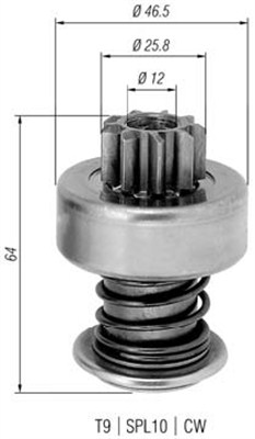 Hammaspyörä, käynnistys MAGNETI MARELLI 940113020278