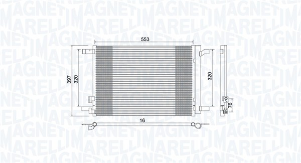 Lauhdutin, ilmastointilaite MAGNETI MARELLI 350203964000