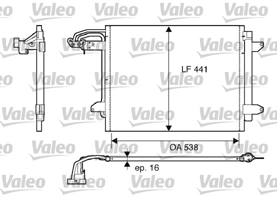 Lauhdutin, ilmastointilaite VALEO 817806