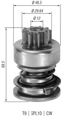 Hammaspyörä, käynnistys MAGNETI MARELLI 940113020056