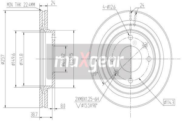 Jarrulevy MAXGEAR 19-2502