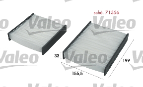 Raitisilmasuodatin VALEO 715556