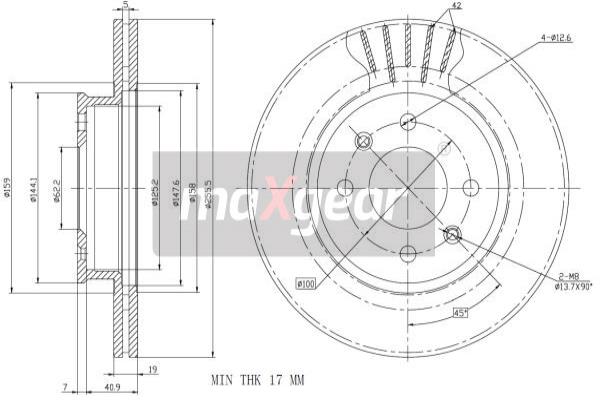 Jarrulevy MAXGEAR 19-1861