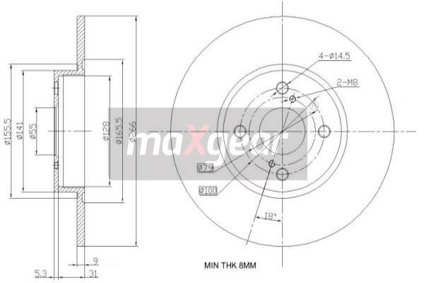 Jarrulevy MAXGEAR 19-0965