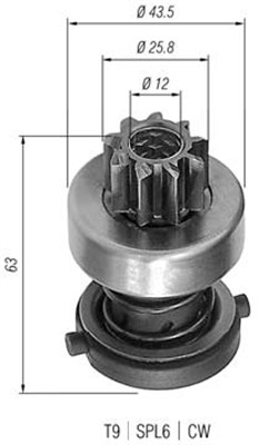 Hammaspyörä, käynnistys MAGNETI MARELLI 940113020231