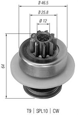Hammaspyörä, käynnistys MAGNETI MARELLI 940113020034
