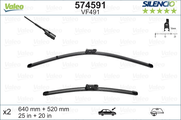 Pyyhkijänsulka VALEO 574591