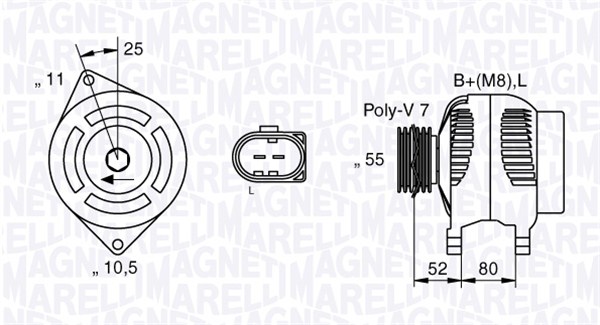 Laturi MAGNETI MARELLI 063535250200