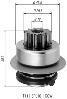Hammaspyörä, käynnistys MAGNETI MARELLI 940113020260
